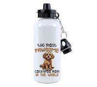 The Most Paw-some Cockapoo Mom - Gift for Dog Mom, 500 ml Aluminium Water Bottle.