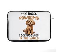 The Most Paw-some Cockapoo Mom - Gift for Dog Mom, Laptop Sleeve/Cover. (15")