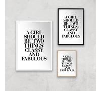The Motivated Type A Girl Should Be Two Things: Classy And Fabulous Giclee Art Print - A2 - White Frame