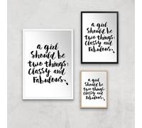The Motivated Type A Girl Should Be Two Things Classy And Fabulous Giclee Art Print - A2 - White Frame