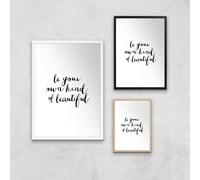 The Motivated Type Be Your Own Kind Of Beautiful Giclee Art Print - A3 - Wooden Frame