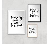 The Motivated Type Darling You Are Fabulous Giclee Art Print - A3 - White Frame