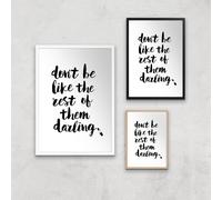 The Motivated Type Don't Be Like The Rest Of The Darling Lipstick Giclee Art Print - A4 - Print Only