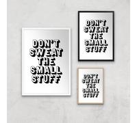 The Motivated Type Don't Sweat The Small Stuff Giclee Art Print - A4 - Wooden Frame