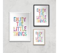 The Motivated Type Enjoy The Little Things Giclee Art Print - A2 - Wooden Frame
