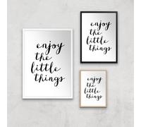 The Motivated Type Enjoy The Little Things Giclee Art Print - A3 - Black Frame