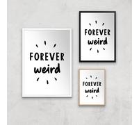 The Motivated Type Forever Weird Giclee Art Print - A4 - Wooden Frame