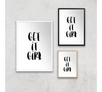 The Motivated Type Get It Girl Giclee Art Print - A2 - Wooden Frame
