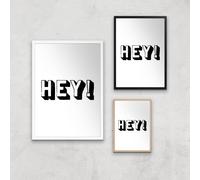 The Motivated Type Hey 3D Giclee Art Print - A4 - Print Only