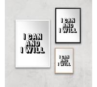 The Motivated Type I Can And I Will 3D Giclee Art Print - A3 - White Frame