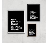 The Motivated Type Its Not About Being The Best Giclee Art Print - A4 - Print Only