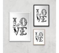 The Motivated Type Love CARNIVAL Giclee Art Print - A3 - Black Frame