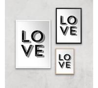 The Motivated Type LOVE Letterpress Giclee Art Print - A3 - Print Only