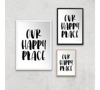 The Motivated Type Our Happy Place Giclee Art Print - A3 - Wooden Frame