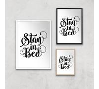 The Motivated Type Stay In Bed Calligraphy Giclee Art Print - A4 - Print Only