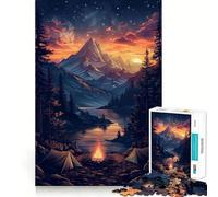 The Mountain Campfire 1000 Piece Jigsaw Puzzle for Teenagers Reason Skill Toy Stress Free Exact Cut Lovely Present (50x75cm)