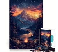 The Mountain Campfire 1000 Piece Jigsaw Puzzles for Adults Brain Tease Toy Relax Time Perfect Cut Memorable Gift (38x26cm)