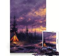 The Mountain Campfire 1000 Pieces Jigsaws Adults Puzzles Gifts Strengthen Recall Serene Time Quality Edge Santa Wish Item (38x52cm)