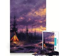 The Mountain Campfire Jigsaw Puzzles 1000 Pieces for Teenagers Strong Logic Toy Home Activity Clear Edge Cherished Gift (50x75cm)