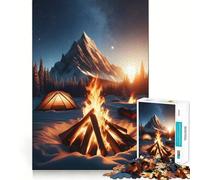 The Mountain Campfire Jigsaw Puzzles for Teenagers 1000 Pieces Logic Sense Toy Calm Fun Smooth Edge Birthday Gift (50x75cm)