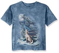 The Mountain Dragon Wolf Moon Adult T-Shirt, Blue, XL