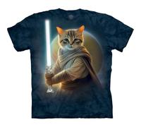 The Mountain Duke Catwalker Classic Cotton T-Shirt Graphic Tee, Funny Cat Shirt, Blue, Large