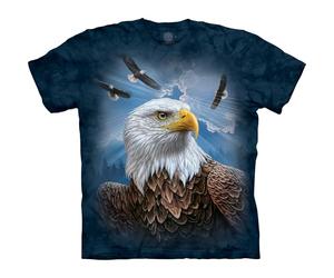 The Mountain Guardian Eagle T-Shirt, Blue, XXXL