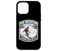 The Mountain Is Where I Draw The Line Funny Snowboard Joke Case for iPhone 12 Pro Max