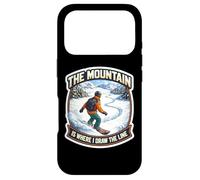 The Mountain Is Where I Draw The Line Funny Snowboard Joke Case for iPhone 17 Pro