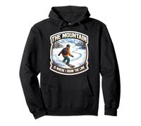 The Mountain Is Where I Draw The Line Funny Snowboard Joke Pullover Hoodie