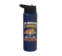 The Mountain is Winning But I'm Still Participating Stainless Steel Insulated Water Bottle