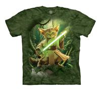 The Mountain Master Meowda Classic Cotton T-Shirt Graphic Tee, Funny Cat Shirt, Green, S