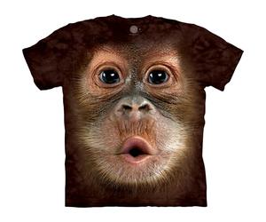 The Mountain Men's Big Face Baby Orangutan T-Shirt, Brown, Medium