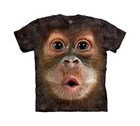 The Mountain Men's Big Face Baby Orangutan T-Shirt, Brown, X-Large