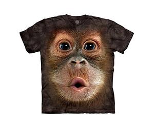 The Mountain Men's Big Face Baby Orangutan T-Shirt, Brown, X-Large
