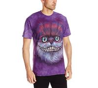 The Mountain Men's Big Face Cheshire Cat T-Shirt, Purple, X-Large