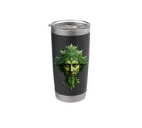 The Mountain Mens Celtic Wiccan Pagan Green Man Stainless Steel Insulated Tumbler