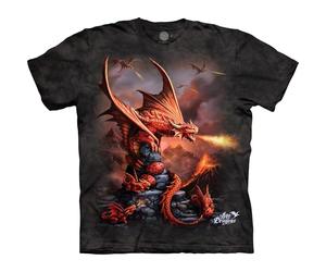 The Mountain Men's Fire Dragon Tee, Gray, XL