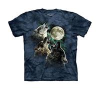 The Mountain Men's Three Wolf Moon Purple T-Shirt T-Shirt (Pack of 1)