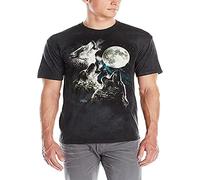 The Mountain Men's Three Wolf Moon Short Sleeve Tee Black L