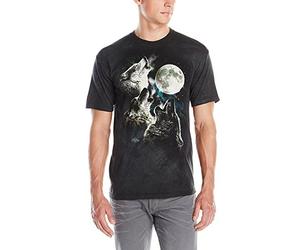 The Mountain Men's Three Wolf Moon Short Sleeve Tee, Dark Green, XXXXXL