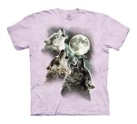 The Mountain Men's Three Wolf Moon Short Sleeve Tee, Iris, XL