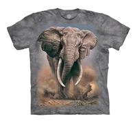 The Mountain mensAfrican Elephant Short Sleeves T-Shirt - Gray - XL