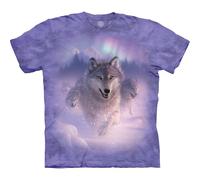 The Mountain mensNorthern Lights Short Sleeves T-Shirt - Purple - Medium