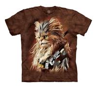 The Mountain Mew-Paw-Ca Cat T-Shirt | Funny Space Warrior Cat Tee | Cool Graphic Animal Shirt for Men & Women, Brown, XL