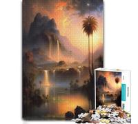 The Mountain Oasis Paper Puzzle 1000pcs (52x38cm) for Adults | Choose a gift for puzzle lovers for cosy indoor days for cosy indoor evenings.