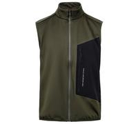 The Mountain Studio - Techno Grid Fleece Vest - Fleece vest size L, olive