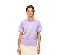 The Mountain Studio Two Tone Tech Short Sleeve Polo Purple XS Woman