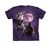 The Mountain Three Wolf Moon in Purple Adult Unisex 3XL T-Shirt