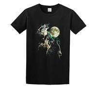 The Mountain Three Wolf Moon Men Adult Short Sleeve Black 3XL